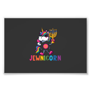 Chanukka Dabbing Einhorn Jewnicorn Chanukah jüdisc Fotodruck