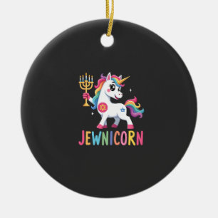 Chanukka Dabbing Einhorn Jewnicorn Chanukah jüdisc Keramik Ornament