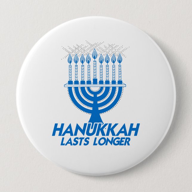 CHANUKKA DAUERT LÄNGER - .PNG BUTTON (Vorderseite)