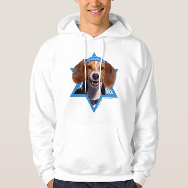 Chanukka-Davidsstern - Beagle Hoodie (Vorderseite)