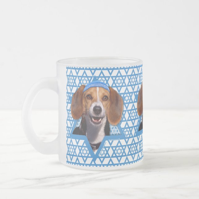 Chanukka-Davidsstern - Beagle Mattglastasse (Links)