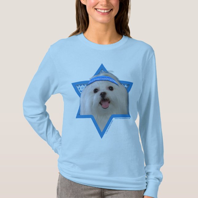 Chanukka-Davidsstern - Maltesisch T-Shirt (Vorderseite)
