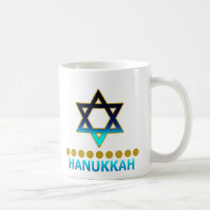 Chanukka-Davidsstern Menorah Kaffeetasse