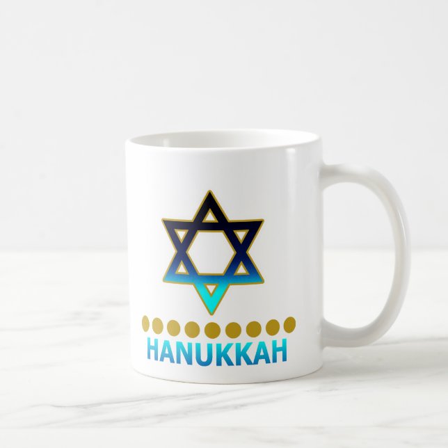 Chanukka-Davidsstern Menorah Kaffeetasse (Rechts)