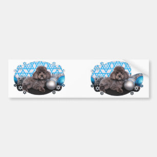 Chanukka-Davidsstern - Pudel - Murphy Autoaufkleber