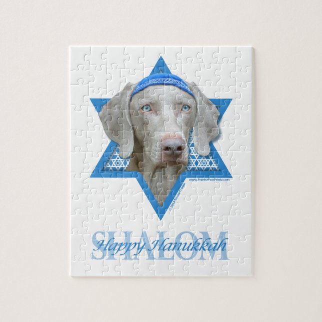 Chanukka-Davidsstern - Weimaraner Puzzle (Vertikal)