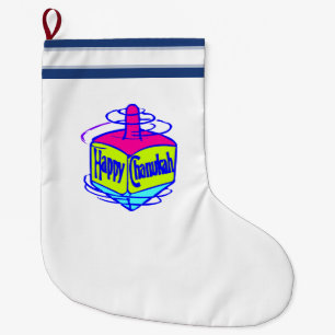 Chanukka Dreidel Großer Weihnachtsstrumpf