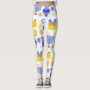 Chanukka-Dreidel-Menora Leggings