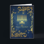 Chanukka-Feiertagskarte mit menorah Feiertagskarte<br><div class="desc">Chanukka-Feiertagskarte mit menorah</div>