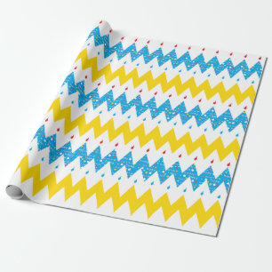 Chanukka-Geschenkpapier "Chevron-Menora 2" Geschenkpapier