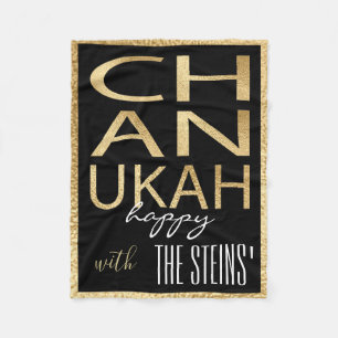 Chanukka Gold Fleecedecke