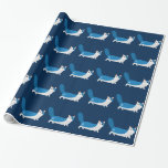 Chanukka-Katze Geschenkpapier<br><div class="desc">Ein großes Geschenk für Katzenliebhaber auf Chanukah!</div>