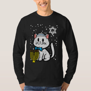 Chanukka-Katze Süße Chanukka Jüdische Frauen Mädch T-Shirt