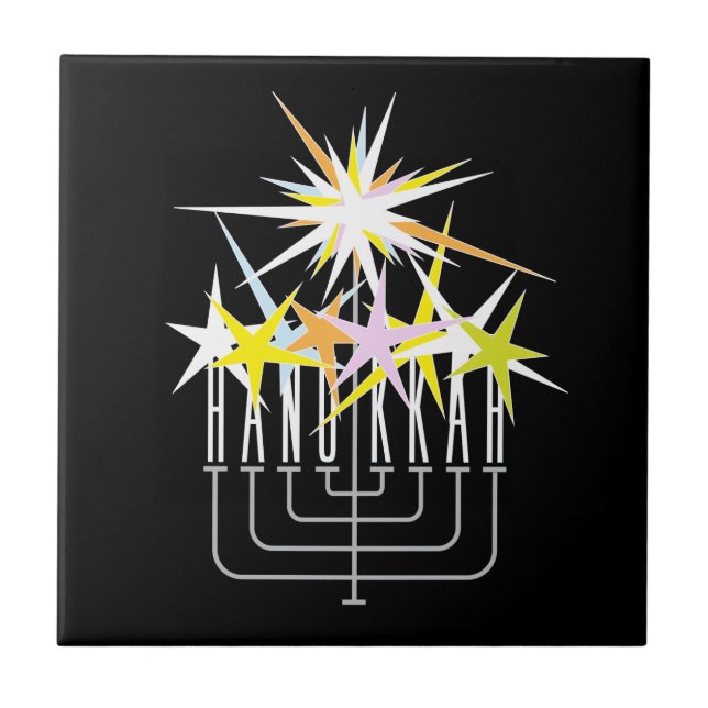Chanukka-Lichter Fliese (Vorderseite)