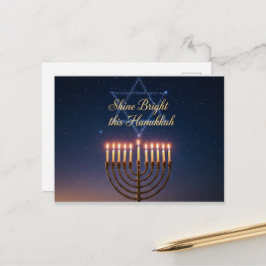 Chanukka-Lichter Postkarte