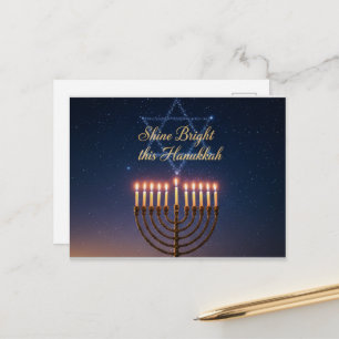 Chanukka-Lichter Postkarte