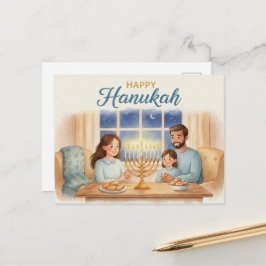 Chanukka-Lichter-Postkarte Postkarte