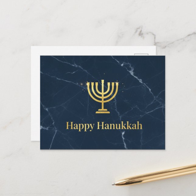 Chanukka-Lichter-Postkarte Postkarte (Vorderseite/Rückseite Beispiel)