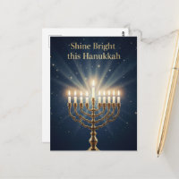 Chanukka-Lichter-Postkarte