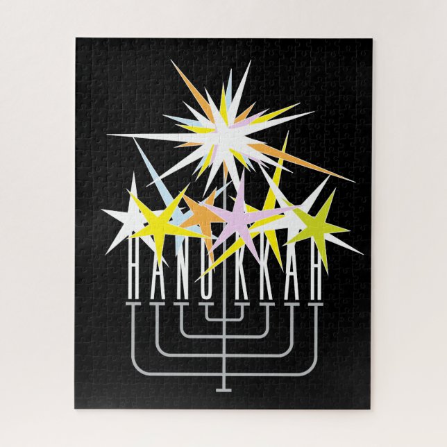Chanukka-Lichter Puzzle (Vertikal)