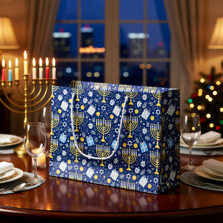 Chanukka-Menora-Geschenktasche Große Geschenktüte