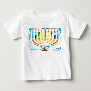 Chanukka Menorah - Chanukah Menorah Baby T-shirt
