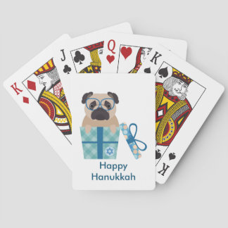 Chanukka-Mops-Geschenk Spielkarten