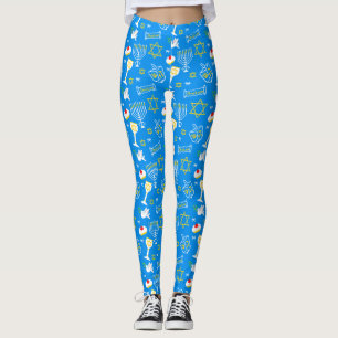 Chanukka-Muster Leggings