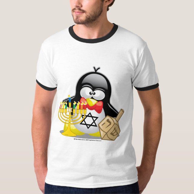 Chanukka-Pinguin T-Shirt (Vorderseite)