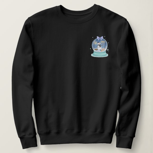 Chanukka-Schneekugel Sweatshirt (Design vorne)