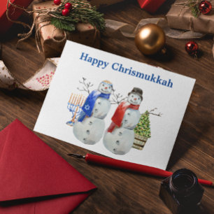 Chanukka-Schneemann Weihnachten Chrismukka