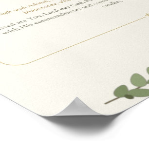Chanukka-Segen-Hebräisch-Plakat - Olive & Gold Poster