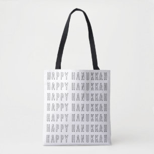 Chanukka-Textdesign in Schwarz und Weiß