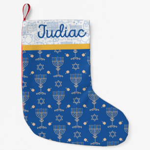 Chanukkah Joy Star von David Hanukkah Menorah Jew Kleiner Weihnachtsstrumpf