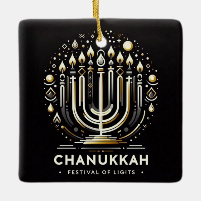 Chanukkah Keramik Ornament (Vorderseite)
