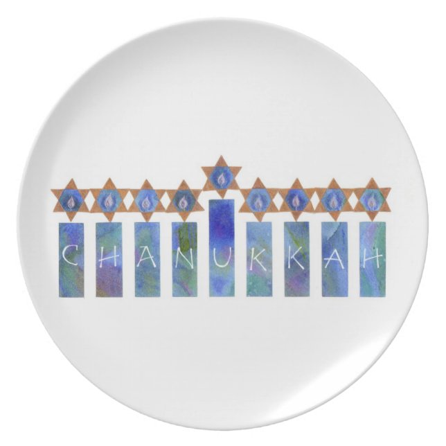 Chanukkah Platte Teller (Vorderseite)