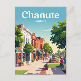 Chanute, Kansas Postkarte