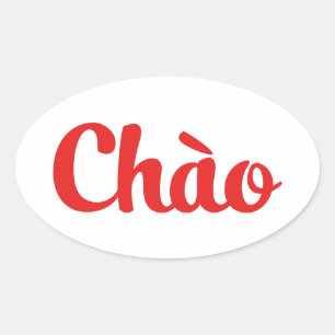 Chào/hallo ~ Vietnam/Vietnamese/Tiếng Việt Ovaler Aufkleber