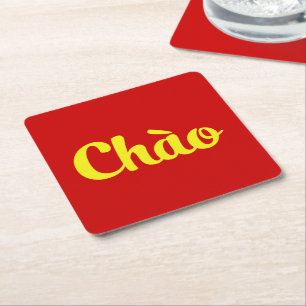Chào / Hello ~ Vietnam / Vietnamese / Tiet ng Vivi Rechteckiger Pappuntersetzer
