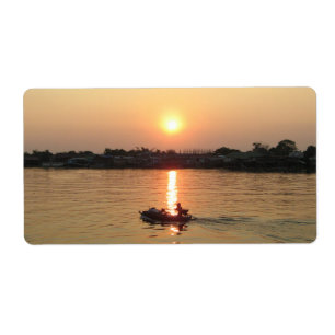 Chao-Phraya-Fluss Sonnenuntergang ... Ayutthaya, T
