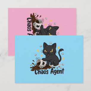 Chaos-Agent Schwarze Katze Dankeskarte