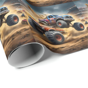 Chaos auf Rädern: Monster Truck Smash Derby Geschenkpapier