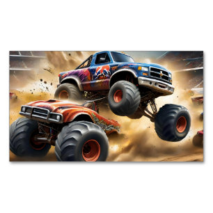 Chaos auf Rädern: Monster Truck Smash Derby Magnetische Visitenkarte