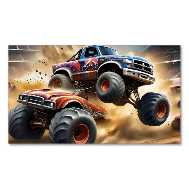 Chaos auf Rädern: Monster Truck Smash Derby Magnetische Visitenkarte (Vorderseite)