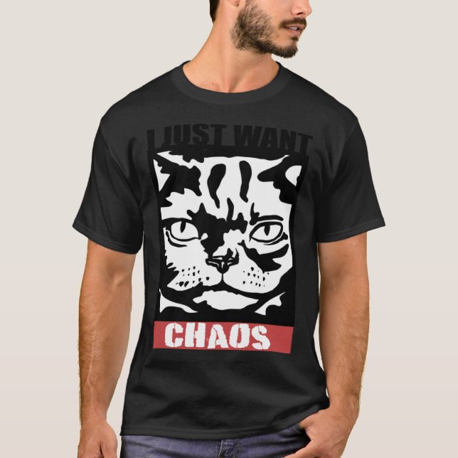 Chaos Cat for Cat Mama Cat Vater oder Cat T-Shirt (Vorderseite)