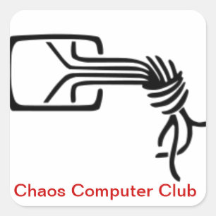 Chaos-Computer-Vereinaufkleber Quadratischer Aufkleber