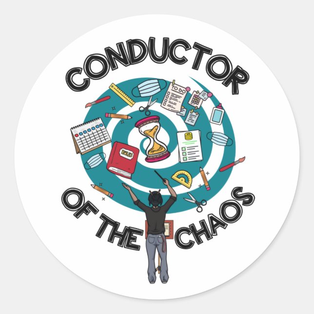 Chaos Conductor White Sticker (Vorderseite)