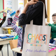 Chaos Coordinator Funny Colorful Teacher Geschenk