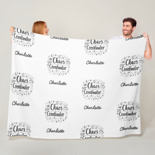 Chaos Coordinator Funny Personalisiert Mother Day Fleecedecke