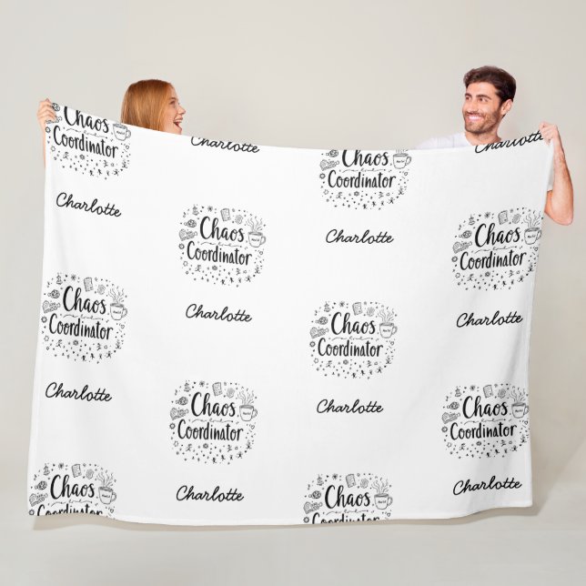 Chaos Coordinator Funny Personalisiert Mother Day Fleecedecke (Beispiel)